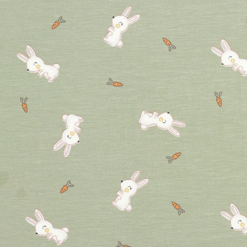 Bambou Jersey coton Lapin et carotte – greige,  image number 1