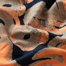 Jersey viscose Fleurs peintes – bleu nuit/orange pêche,  thumbnail number 2