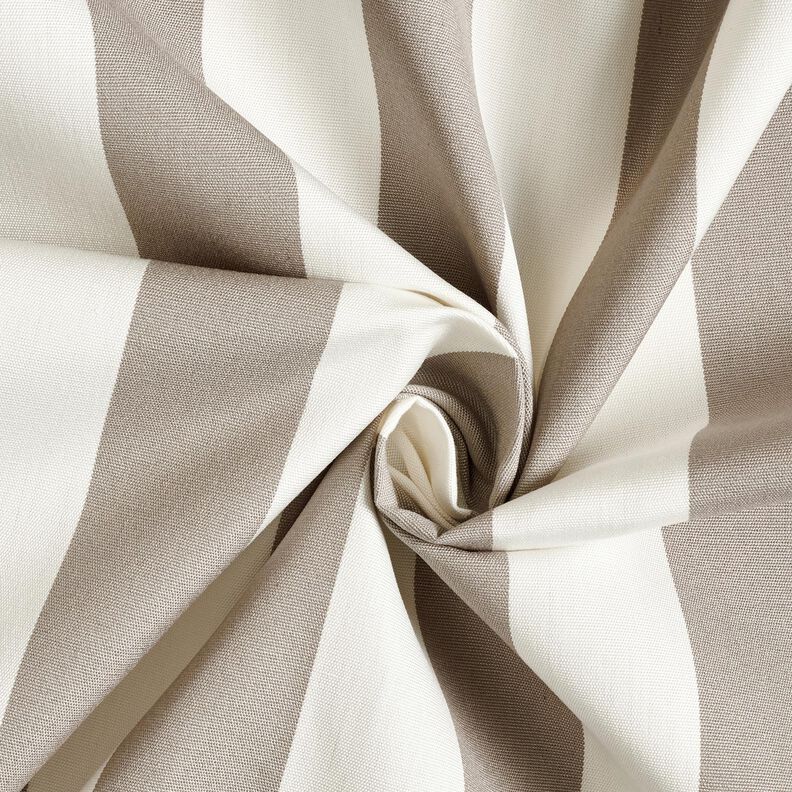 Tissu d’extérieur Canvas Blockstreifen – gris soie/ivoire,  image number 3