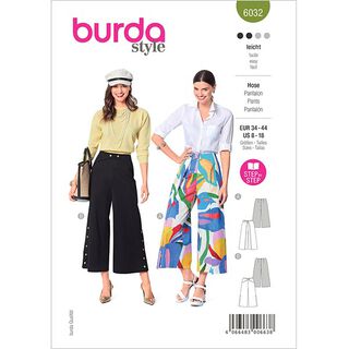 Pantalon évasé, Burda 6032 | 34 - 44, 