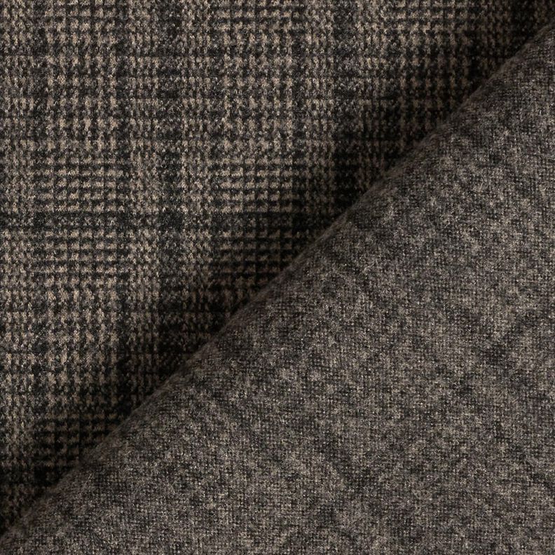 Maille pour manteau stretch Prince de Galles – marron clair/anthracite, image number 4