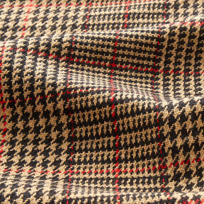 Tissu pour manteau en coton Prince-de-Galles – mocca, 