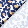 Jersey coton Léopard à taches dorées | Glitzerpüppi – blanc/indigo,  thumbnail number 4