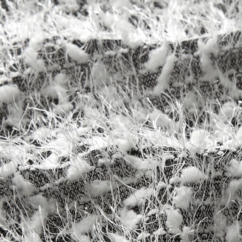 Tissu tricoté effet fil – noir/blanc, image number 3