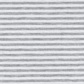 Jersey double face rayures et uni – blanc/gris, 