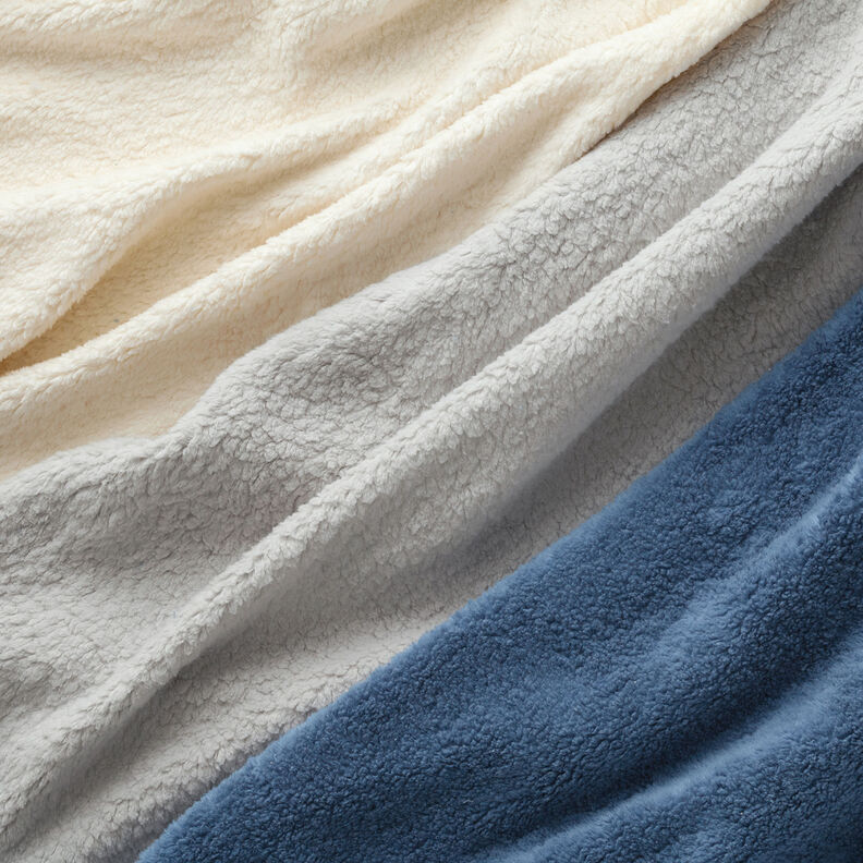 Sherpa Coton mélangé Uni – argent,  image number 5