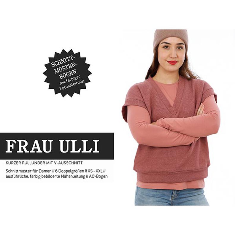 FRAU ULLI - Débardeur court à col en V, Studio Schnittreif  | XS -  XXL,  image number 1