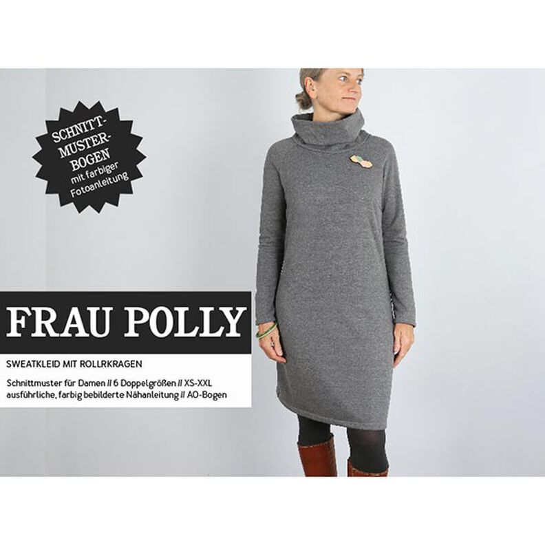 FRAU POLLY - Robe molletonnée douillette à col roulé, Studio Schnittreif  | XS -  XXL,  image number 1