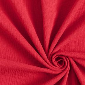 Tissu double gaze de coton – rouge,  Tissu double gaze de coton – rouge,