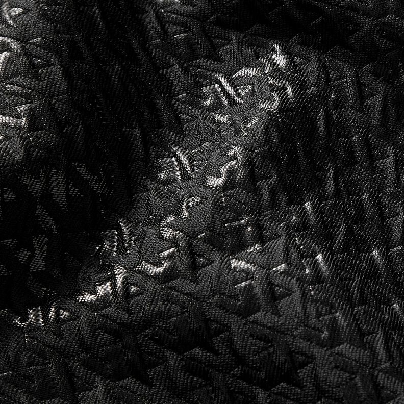 Cloqué Motif pied-de-poule pailleté – noir, image number 2
