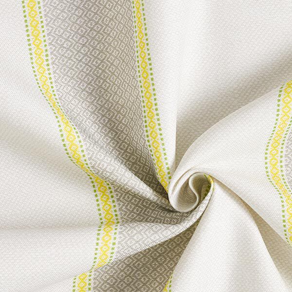 Tissu d’extérieur Canvas Rayures – gris/jaune, image number 3