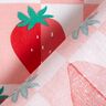 Coton enduit Carreaux avec fraises – rosé/rouge,  thumbnail number 5