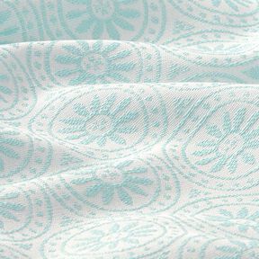 Tissu d'extérieur Jacquard Ornements cercle – menthe/écru, 