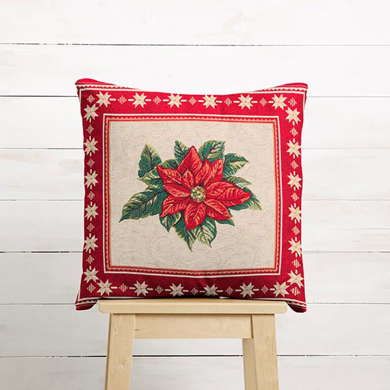 Tissu de décoration pièce Gobelin Etoile de Noël – rouge, image number 5