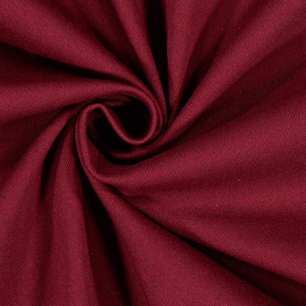 Tissu croisé en coton stretch – rouge bordeaux,  image number 2