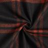Tissu pour manteau en laine mélangée à carreaux tartan – terre cuite/noir,  thumbnail number 4