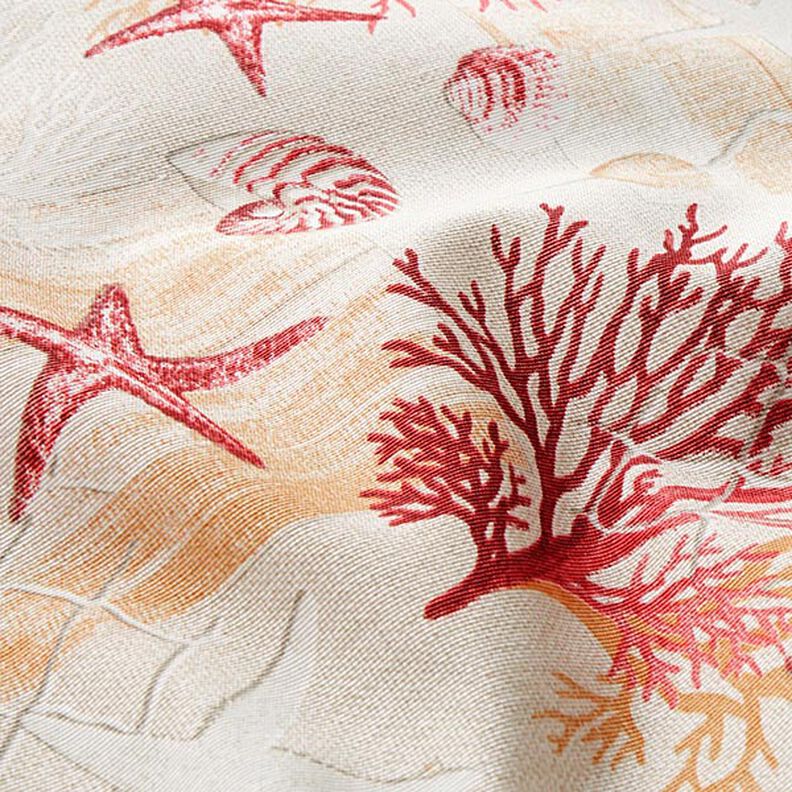 Tissu de décoration Canvas Collage marin – rouge/orange,  image number 2
