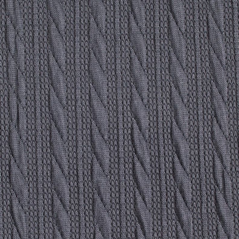 Tricot Cloqué Torsades – bleu nuit,  image number 1