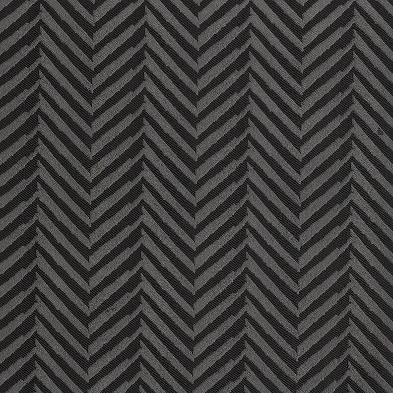 Tissu pour veste à chevrons impression à la pâte – gris/noir,  image number 1