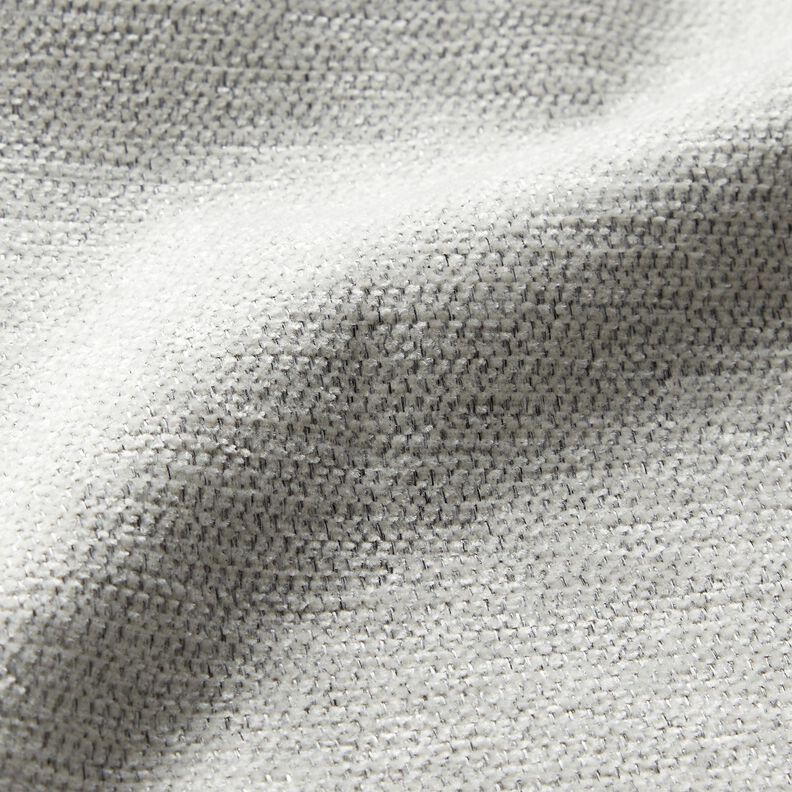 Tissu de revêtement Chenille Chiné – écru/argent,  image number 2