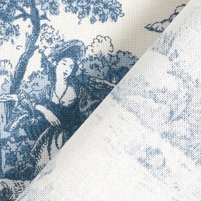 Tissu de décoration Semi-panama Berger – bleu jean/écru,  image number 4
