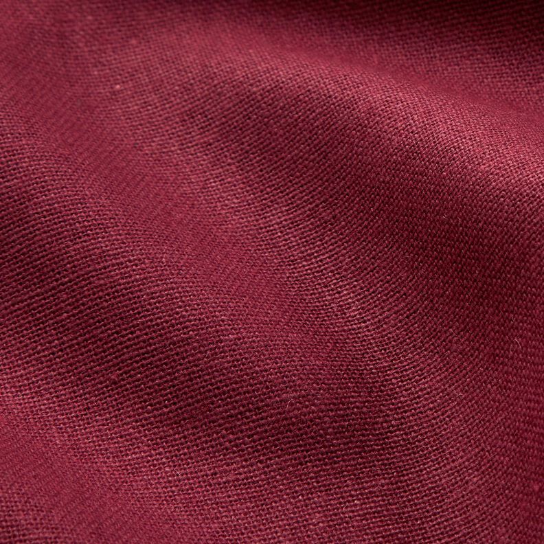 Pur lin lourd Uni – rouge bordeaux, image number 2
