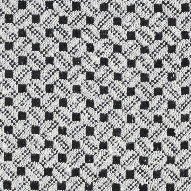 Tissu pour manteau petits carreaux – blanc/noir, image number 1