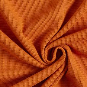Mini Jersey de coton gaufré uni – terre cuite, 