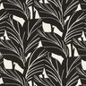 Tissu de décoration Panama Feuilles élégantes – noir/nature,  thumbnail number 1