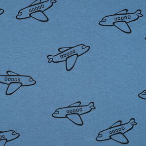 Sweatshirt gratté Avions | Poppy Fabrics – bleu jean, 