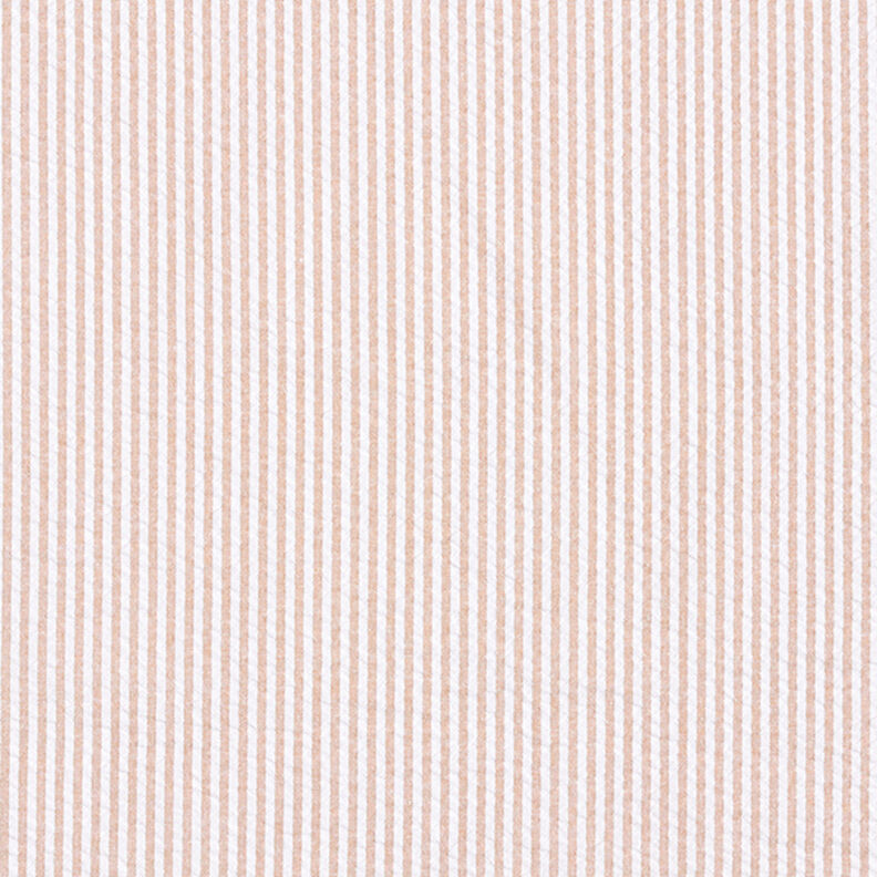 Seersucker Mélange coton à rayures – beige/écru,  image number 1