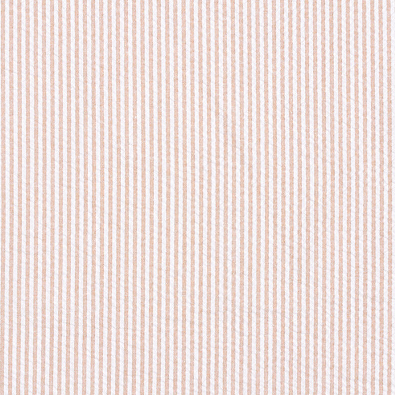 Seersucker Mélange coton à rayures – beige/écru,  image number 1