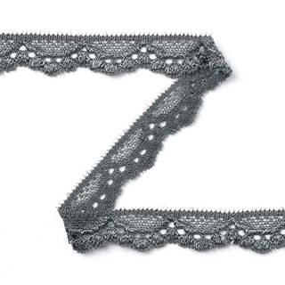 Dentelle élastique [15 mm] - gris foncé, 