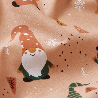 Tissu en coton Cretonne Nains joyeux – marron clair, 
