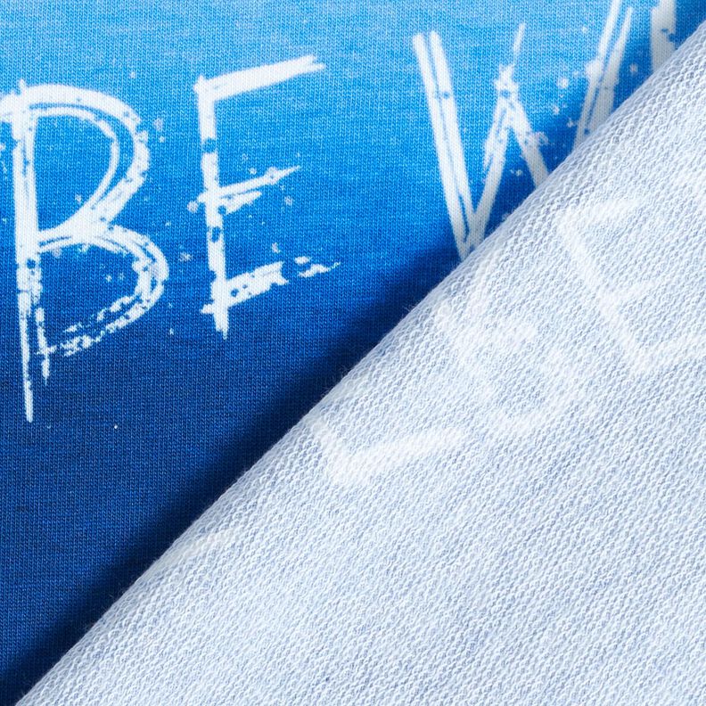 French Terry Be Wild | Glitzerpüppi – bleu roi/blanc, image number 4