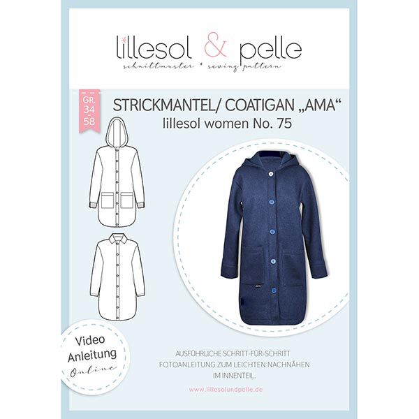 Manteau en tricot Ama | Lillesol & Pelle No. 75 | 34-58,  image number 1