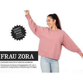 Sweat oversize avec large ourlet FRAU ZORA | Patron prêt à découper | XS-XXL, 