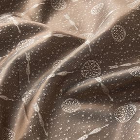 Tissu de doublure Jacquard Cibles et flèches – gris/or, 