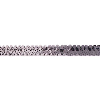 Galon pailleté élastique [20 mm] – argent vieilli métallisé, 