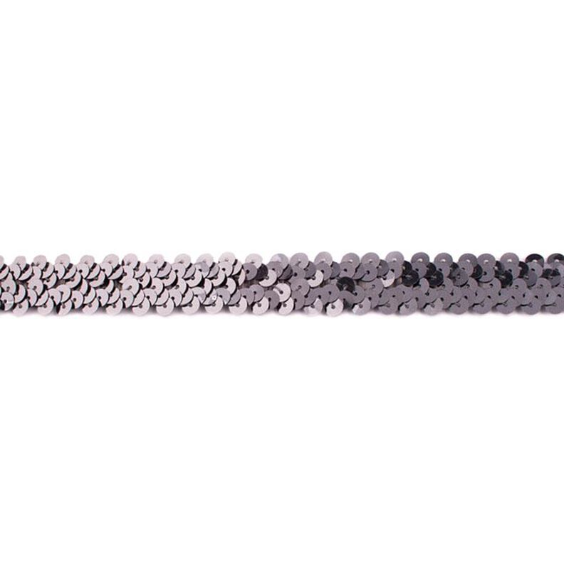 Galon pailleté élastique [20 mm] – argent vieilli métallisé,  image number 1