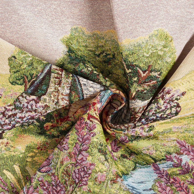 panneau décoratif Gobelin chalet romantique – beige clair/lavande, image number 3