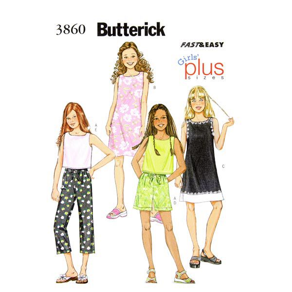 Robe filles|Pantalons, Butterick 3860|140 - 158, image number 1