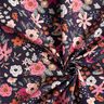 Popeline coton bouquets de fleurs – bleu noir/pourpre,  thumbnail number 3