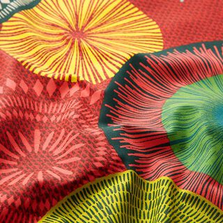 Tissu de décoration Sergé coton Grand mandala – rouge, 