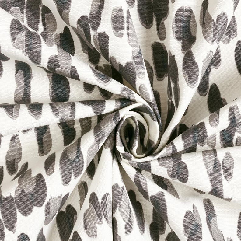 Tissu d’extérieur Canvas Gros pois – ivoire/gris,  image number 3