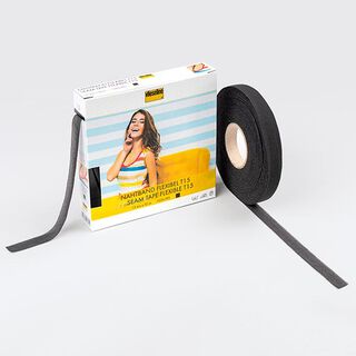 Biais extensible T15 [15 mm] | Vlieseline – noir, 