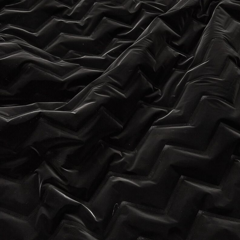 Tissu matelassé Tissu peau de pêche à chevrons | Katia Fabrics – noir,  image number 3