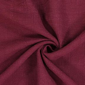 Tissu de Ramie–Mix stonewashed, qualité lourde – rouge bordeaux, 