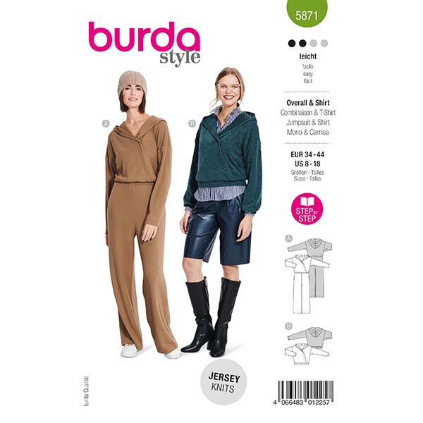 Combinaison / Shirt | Burda 5871 | 34-44,  image number 1