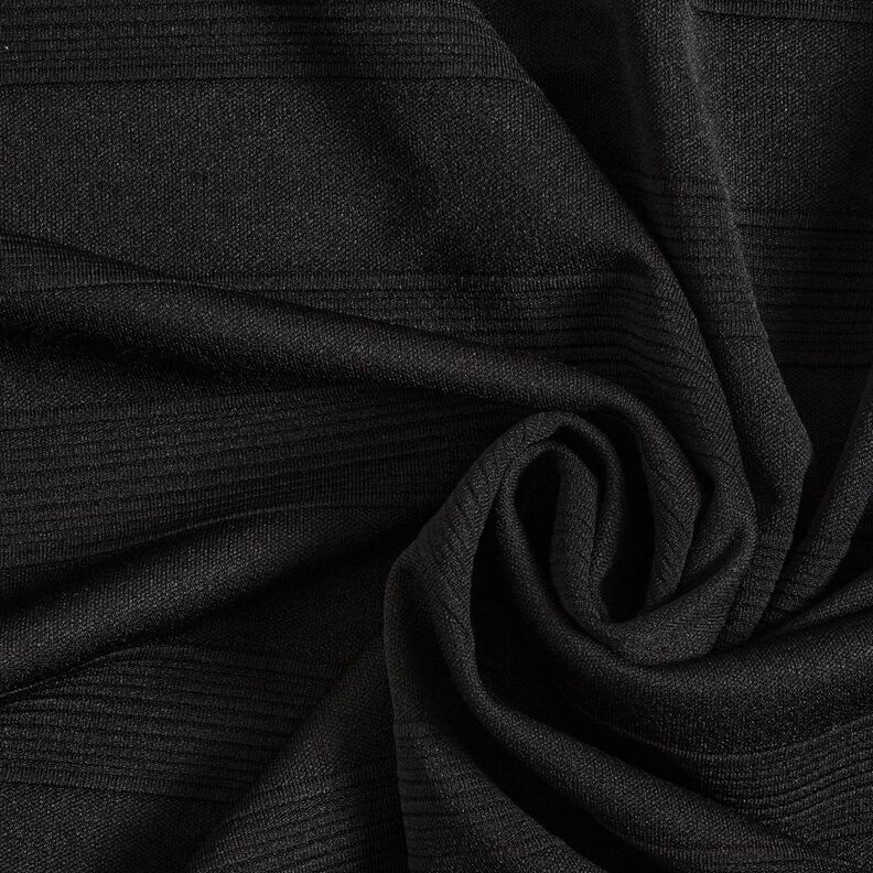 Jersey larges rayures structurées – noir,  image number 3